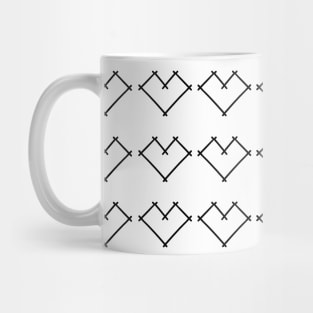 Square Goth Hearts Mug